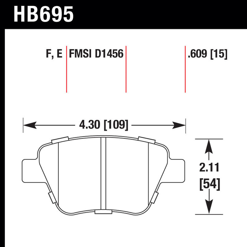 Hawk HB695F.609 Street Performance Pad - HPS Compound