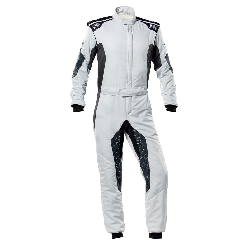 OMP Tecnica Hybrid Racing Suit - Silver/Black