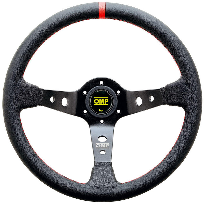 OMP Corsica Steering Wheel - Black Leather